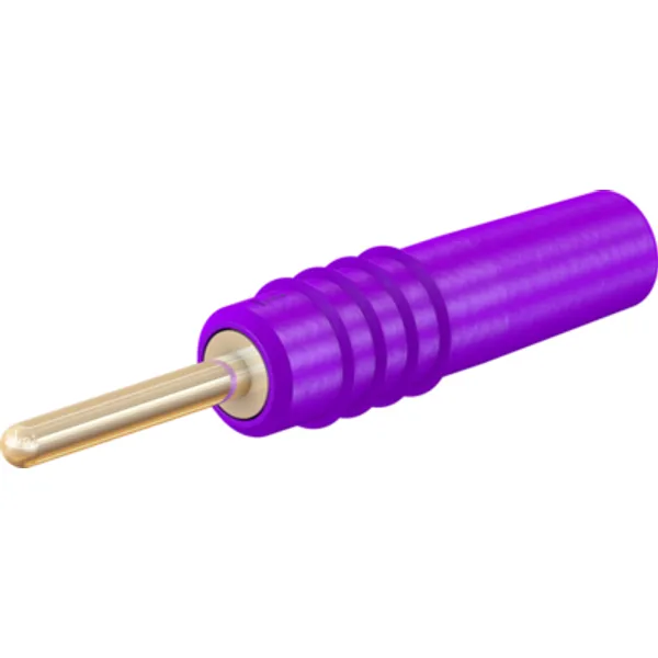 1 mm plug, solder connection, 0.25 mm², purple, 22.2602-26 image 1