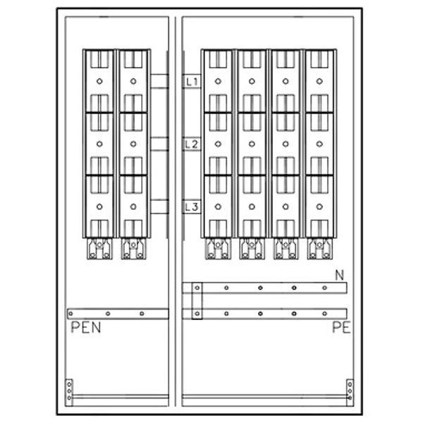 Mehrfach Hausanschlussk. STW Mš, 2EW-4HA, 1200x900x350mm image 1