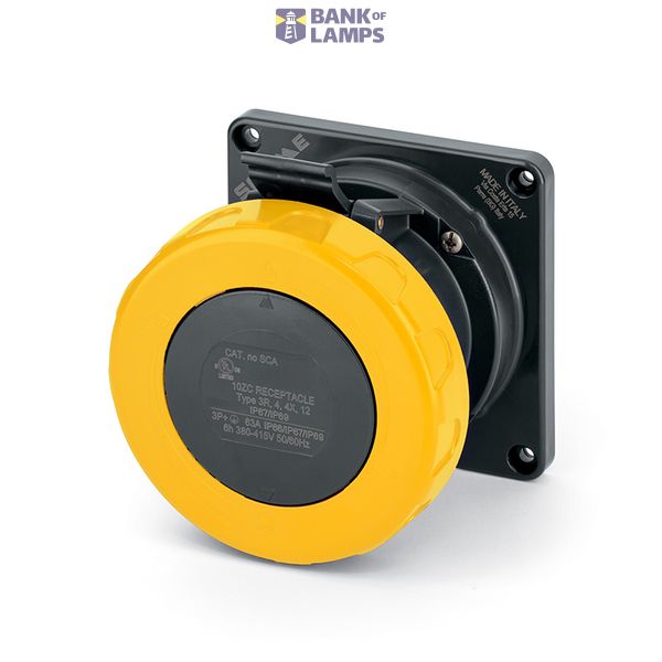 RECEPTACLE 60A 2P 3W 4h IP67 125V image 1