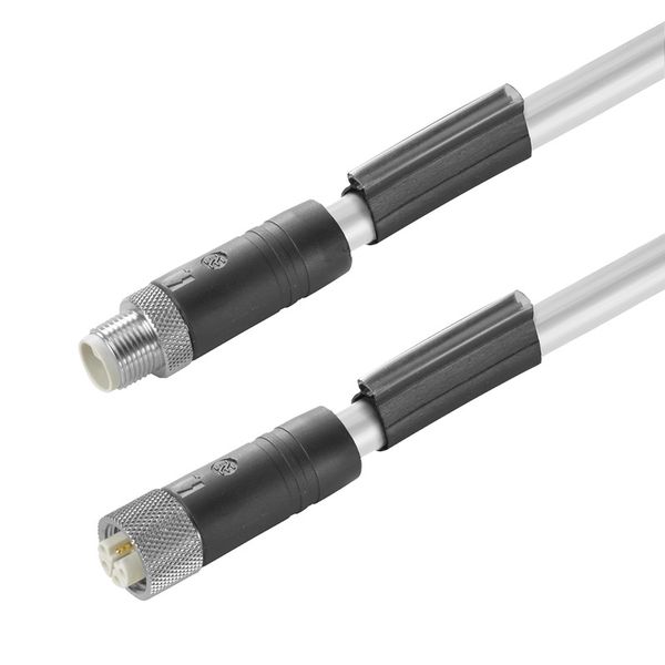 Sensor/actuator line, Connecting line, M12 / M12, Number of poles : 5, 10 m, pin, straight - socket, straight, Shielded: No, LED: No, Sheath material: PUR, Halogen: No image 1