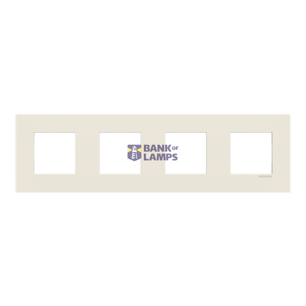 Frame 4-gang - Niessen logo - White image 1