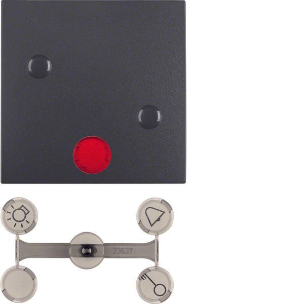 Rocker screw-on, lens, B.3/B.7, ant., matt image 1