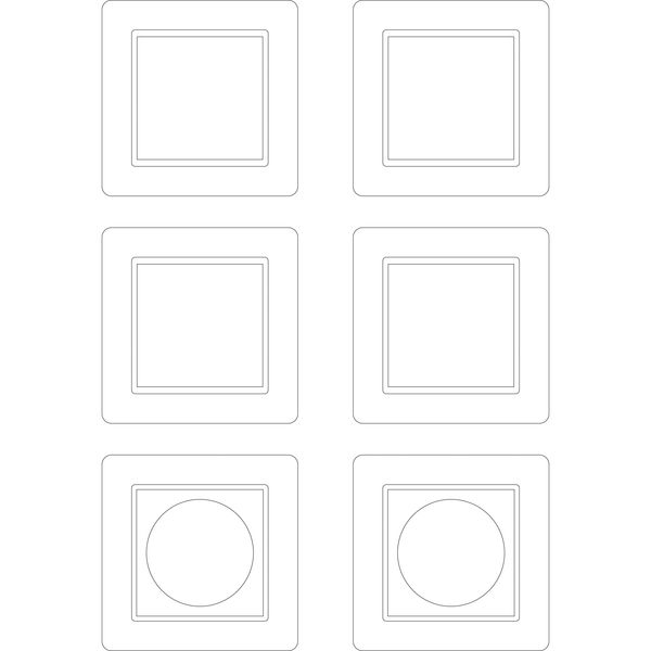 M-CREATIV cover frame 1V LABELS SYMBOLEN image 1