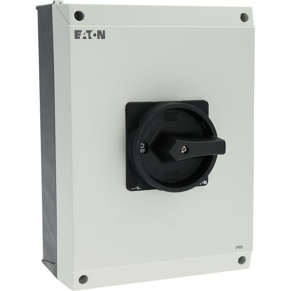 T5-4-15682/I5/SVB-SW Main switch, T5, 100 A, surface mounting, 4 contact unit(s), 6 pole, 1 N/O, 1 N/C, STOP function, With black rotary handle and locking ring, Lockable image 56