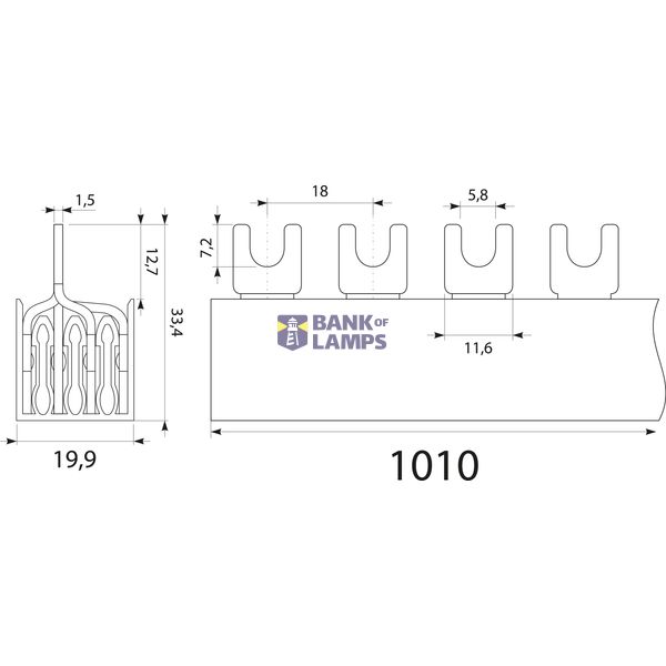 S564F16 S56-4F-16 power rail image 2