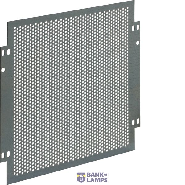 Mounting plate, universal, 240x247 mm, perforated, with mounting screw. image 1