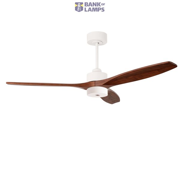 Fan Stem Evo ø1220mm Play White with Dark Wood Blades image 1