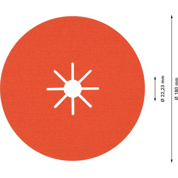 EXPERT R782 Prisma Ceramic Fibre Disc 180 mm, 22.23 mm, G 80 image 3