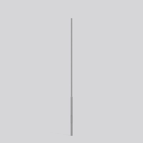 Steel pole D 114 H 6000 d 76 colour: silver image 2