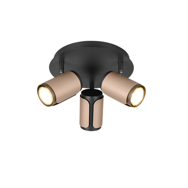 Gillan spotlight 3-pc GU10 coffee brown image 1