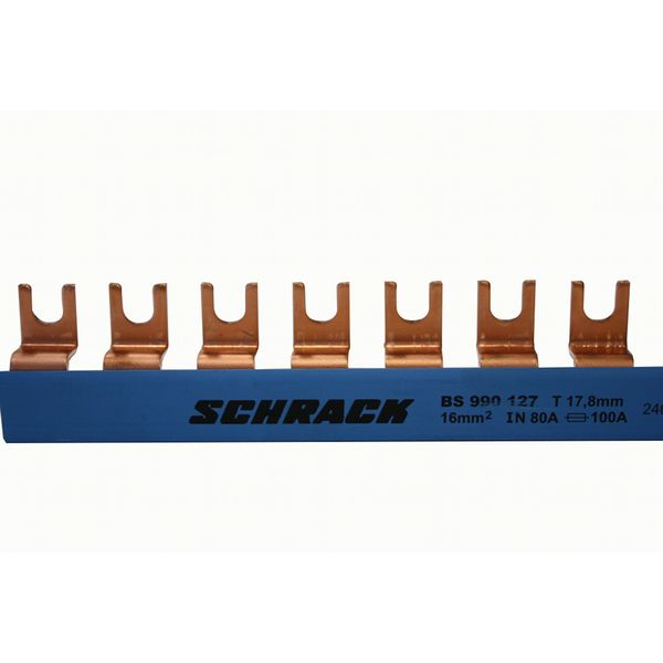 C-Busbar 1-pole, break-out, 16mmý,, blue (The price is shown without markup on metals. Request a quote for accurate information) image 1