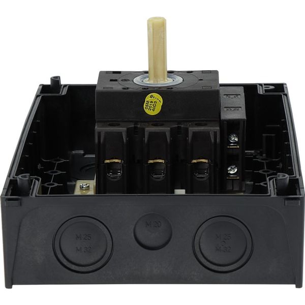 P3-63/I4/SVB-SW/HI11 Main switch, P3, 63 A, surface mounting, 3 pole, 1 N/O, 1 N/C, STOP function, With black rotary handle and locking ring, Lockable in the 0 (Off) posit image 6