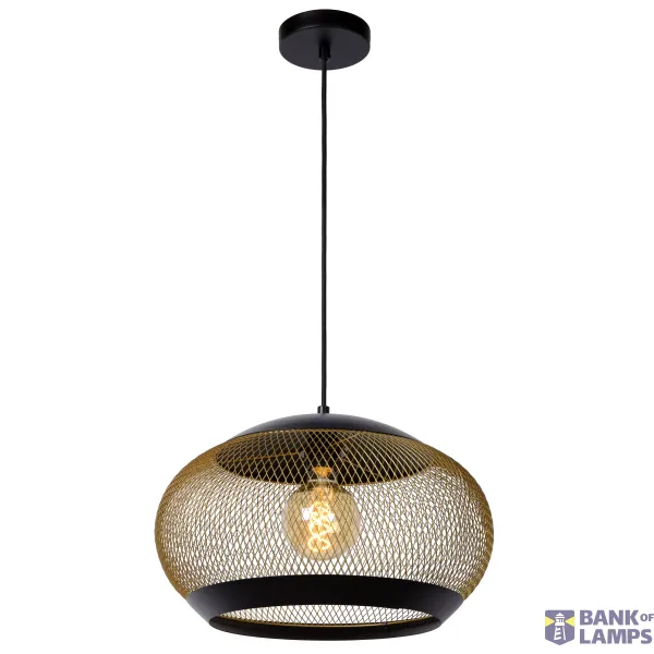 Lucide LUCAS - Pendant light - Ø 40 cm - 1xE27 - Matt Gold / Brass image 1