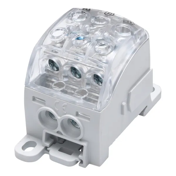 SUB 220 Universal distribution block Al/Cu 82060 SIMBLOCK grey image 1