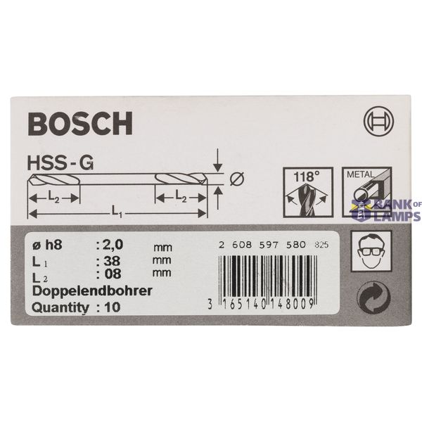 Double-ended drill bits 2 x 8 x 38 mm 10 pcs. image 2