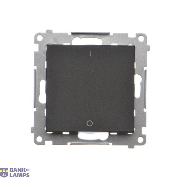 Two-pole switch, 10AX, black matt image 1