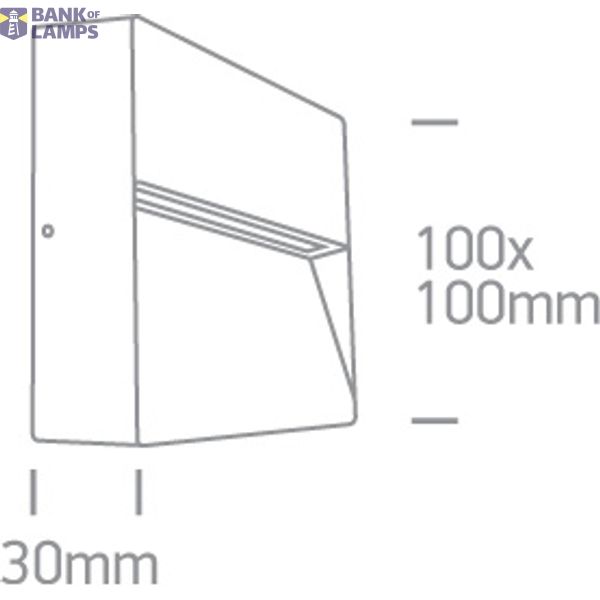 WHITE WALL LIGHT 3W CCTV IP65 DARK LIGHT 230V image 3