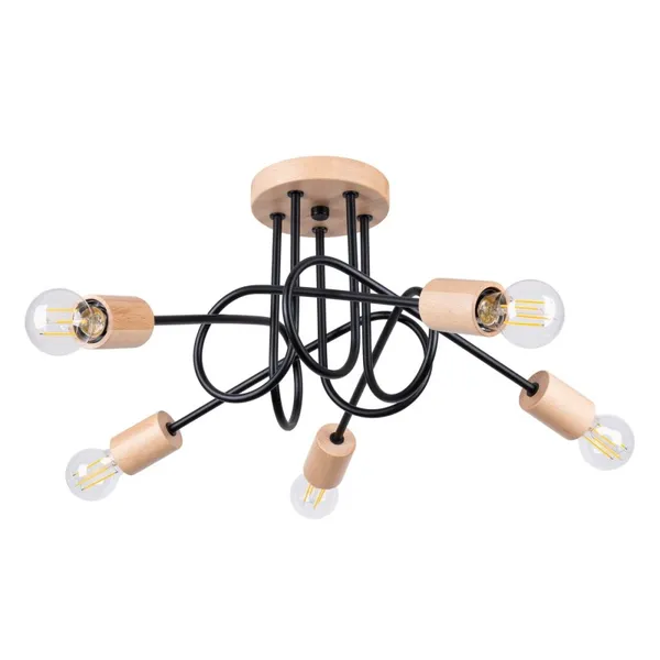 EMBER 5 BLACK CHANDELIER 5XE27 image 1