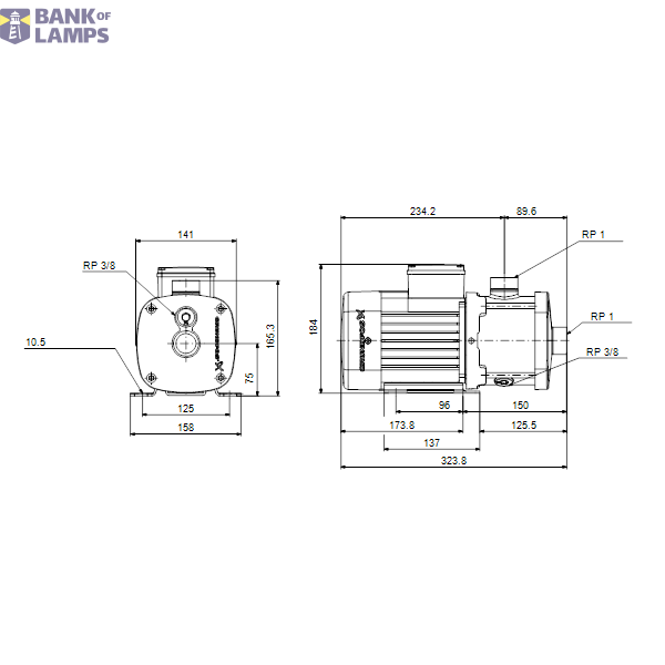 Horizontal multistage pump CM1-4 A-R-I-E-AQQE 400Y 50Hz image 3