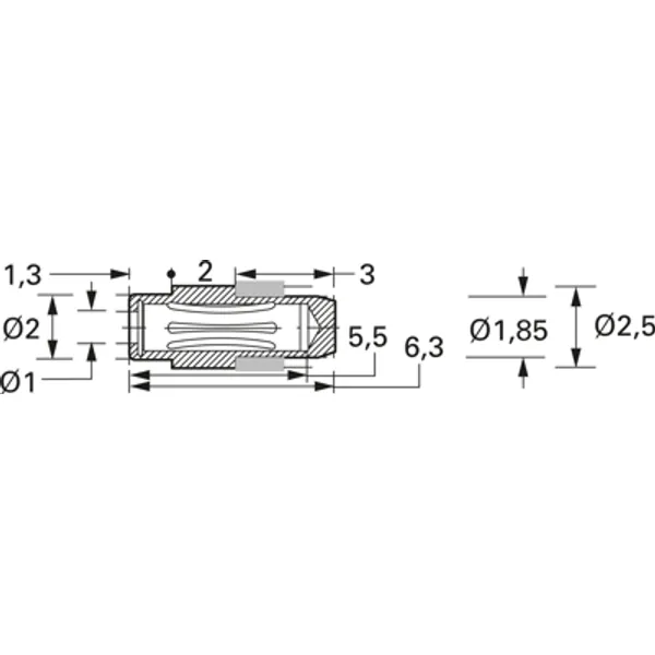 Solder receptacle, 20 A, Solder receptacle, Soldered connection image 1