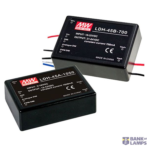 LDH-45A-500W DC/DC LED Driver 9-18V:500mA stranded wire, MEAN WELL image 1