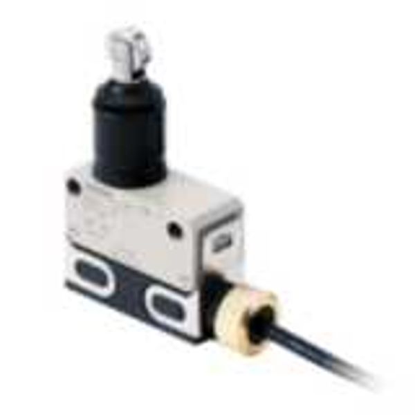 Limit switch, slim sealed, screw terminal, general purpose, roller lev D4ER0021D image 1