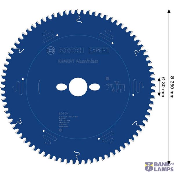 Circular saw blade Expert for Aluminium 250 x 30 x 2,8 mm, 80 image 3