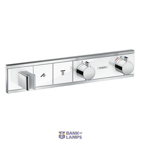 RainSelect shower thermostat, 2 functions, with shower head holder, white image 1