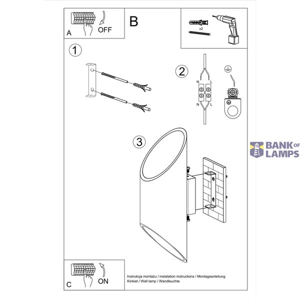 WALL LAMP PENNE 30 BLACK G9 1X40W IP20 image 7