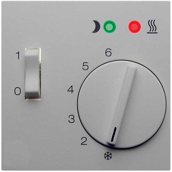 Centre plate w. setting knob, rocker and lenses f. floor thermostat, S image 1
