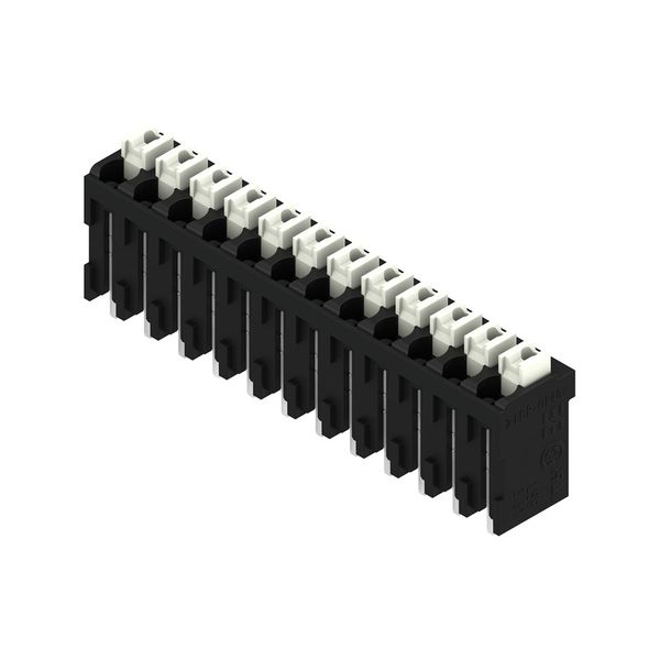 Printed circuit board terminals, 3.81 mm, Number of poles: 12, 180°, Solder pin length (l): 1.5 mm, black, PUSH IN with actuator, Clamping range, max. : 1.5 mm², Tube image 2