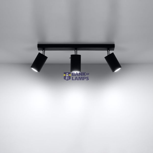 RING CEILING LAMP 3L BLACK GU10 3X40W IP20 image 5