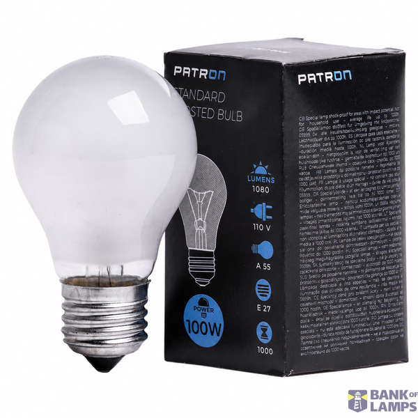Incandescent Bulb 100W GLS Frosted E27 110V A55 image 1