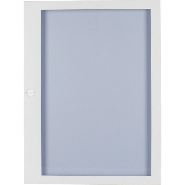 BFZ-UTT-5/120 Flush mounted steel sheet door white, transparent, for 24MU per row, 5 rows image 1