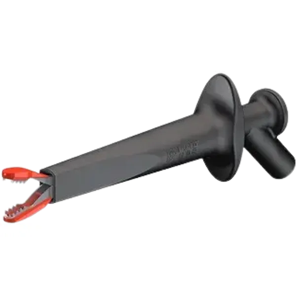 Alligator clip, green/yellow, max. 20 mm, L 130 mm, CAT IV, socket 4 mm, 66.9474-20 image 1