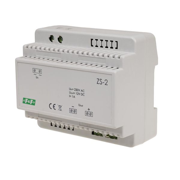 12V DC 1A stabilized power supply ZS-2 image 1