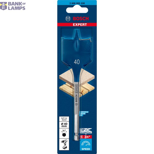 EXPERT Self Cut Speed Spade Drill Bit 4 x 152 mm image 2