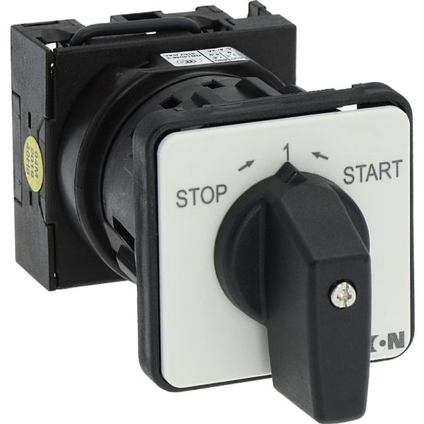 T0-1-15362/EZ ON-OFF button, T0, 20 A, center mounting, 1 contact unit(s), Contacts: 2, 45 °, momentary, With 0 (Off) position, with spring-return, STOP>I image 8
