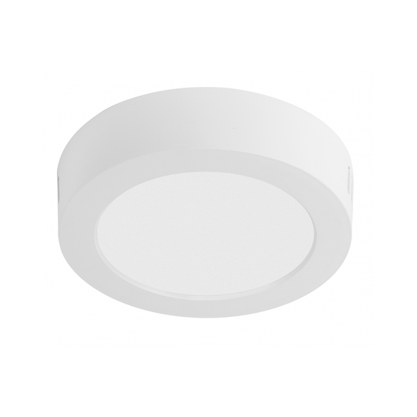 G-TECH LED luminaire FABRO, 6 W, 540 lm, 4000K, AC220-240V, IP40, surface-mounted, round, white image 1