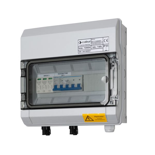 DC stringbox with release coil and magnetic_circuit_breaker, IN 1_string/1_OUT 1000V image 1