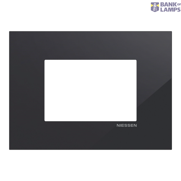 Frame - 1-gang / 3-modules - Niessen logo - Tacteo Black image 1