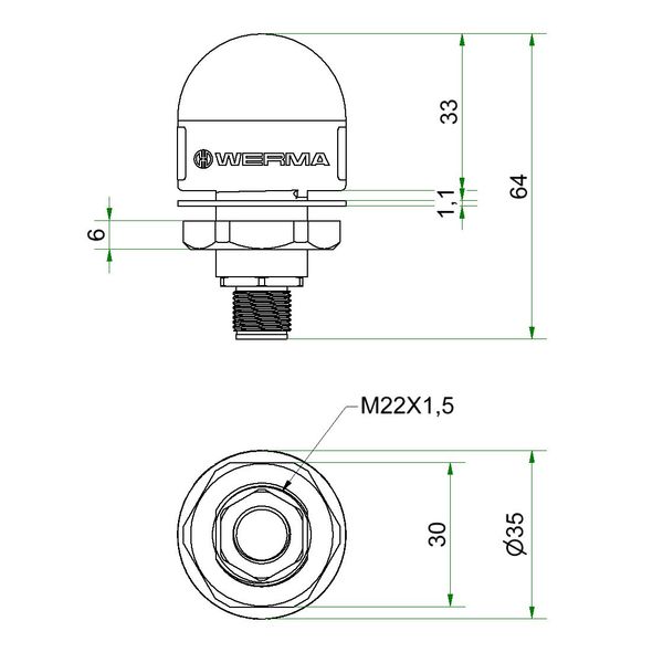 MC35 UL Beacon 10-30V RGB M12 image 3