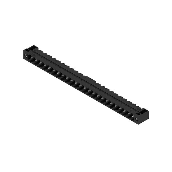 PCB plug-in connector, male header, Flange, THT/THR solder connection, 5.08 mm, Number of poles: 24, 90°, Solder pin length (l): 3.2 mm, tinned, black, Box image 7