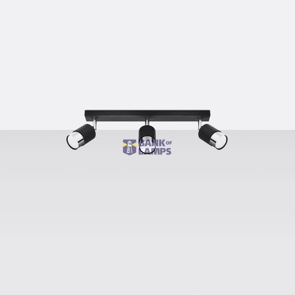 CEILING LAMP NERO 3 BLACK/CHROME GU10 3X40W IP20 image 6