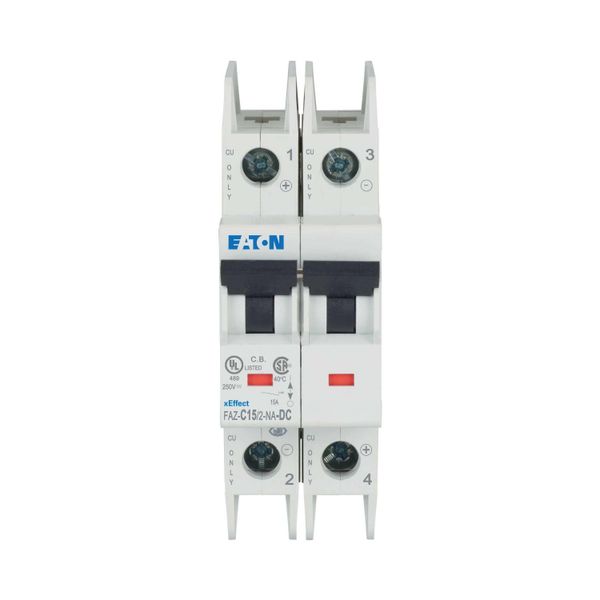 Miniature circuit breaker (MCB), 15 A, 2p, characteristic: C, DC image 6