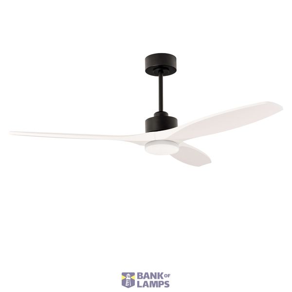 Fan Stem Evo ø1220mm Black with White Blades White LED 2875 SW 3000-4000-5000K ON-OFF image 1