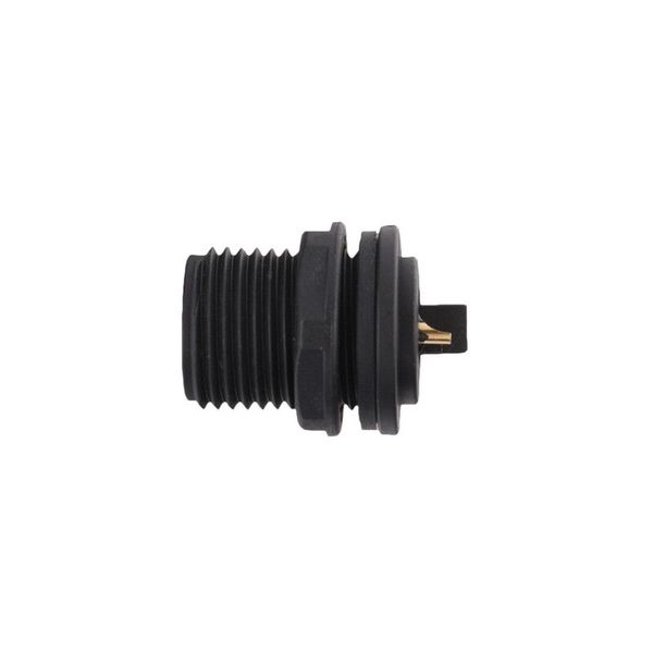 Panel connector - socket, IP67, soldering, M16, 2-pin image 1