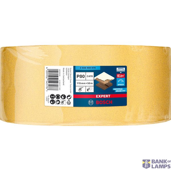 EXPERT C47 Sandpaper Roll for Handsanding 115 mm x 5 m, G 8 image 2