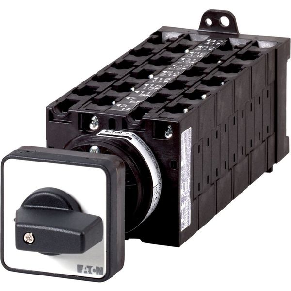 T3-11-8358/Z On-Off switch, T3, 32 A, rear mounting, 11 contact unit(s), 22-pole, with black thumb grip and front plate image 4