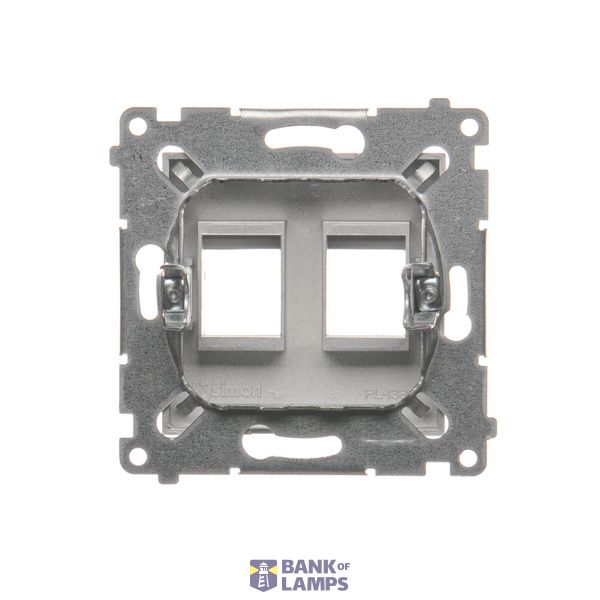Double IP44 socket outlet with Schuko earthing and shutters, surface mounted - Scandinavian version, (Complete product), 16A, 250V, Screw, white image 1